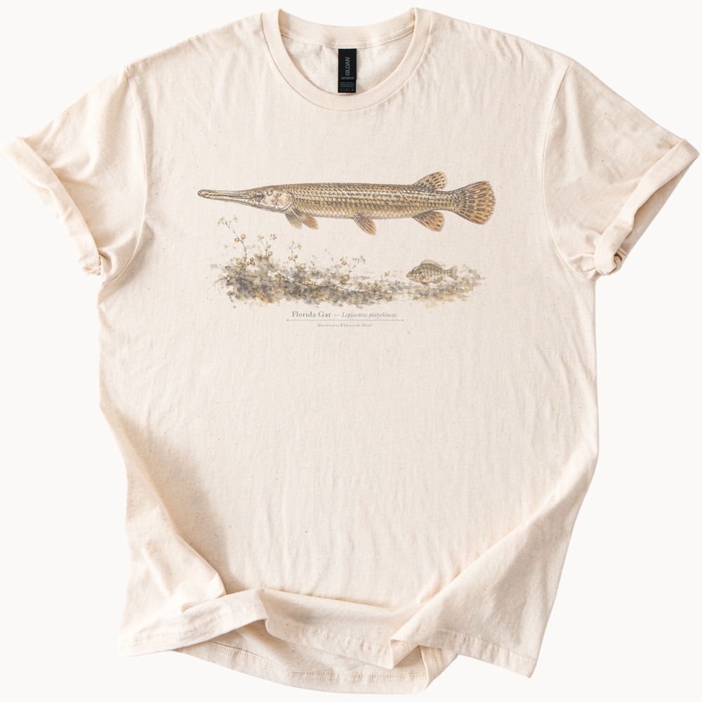 Florida Gar Vintage Style Graphic Tee Nature Lover Design